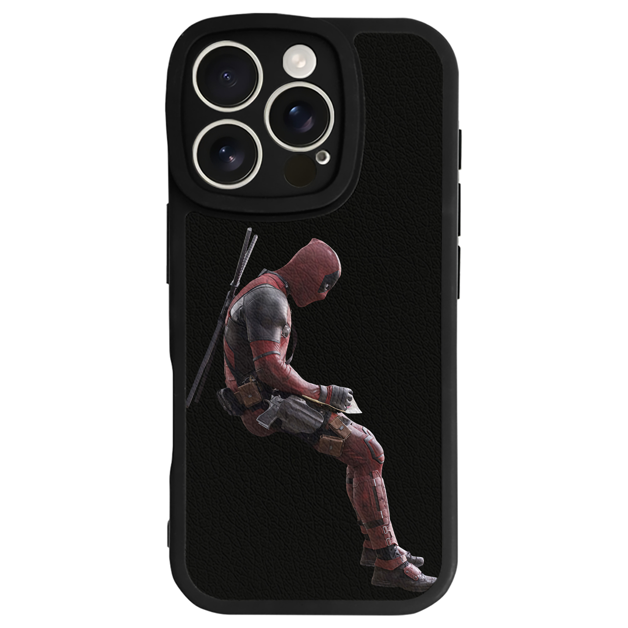 （画像用） Deadpool デッドプール 【iPhone 16シリーズ対応】シリコンスマホケース（レザー調） 材質：シリコン